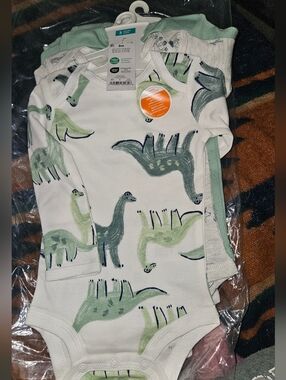 Onesies Green Dinosaur Bundle of 3